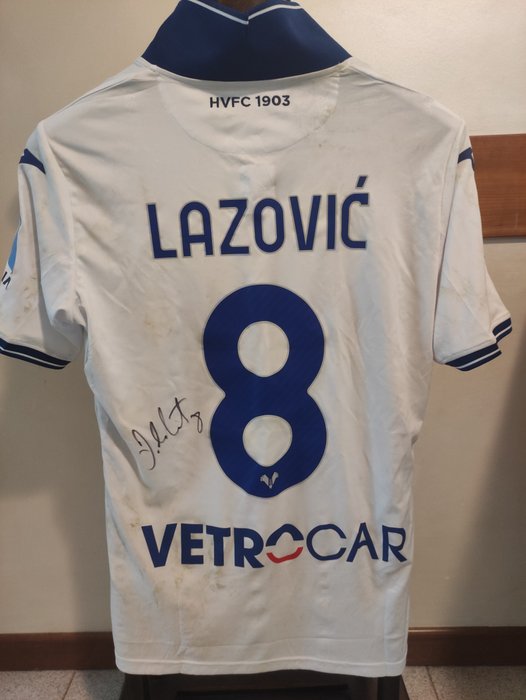 Hellas Verona FC - Darko Lazovic 8 - Match Worn - Camisola de malha fina