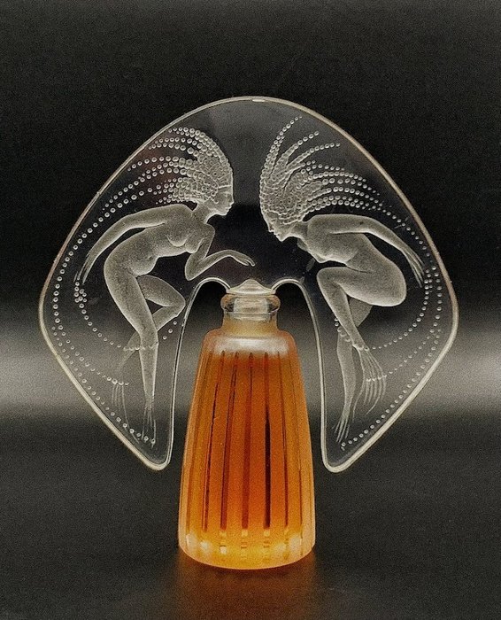 Parfymeflaske (1) - Lalique 1998 Limited Edition 'Ondines' - Krystall