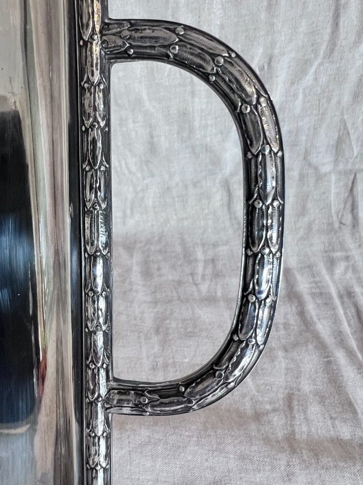 Cama, Bruxelles Art Deco  guirlandes  met handgrepen - Tavă de argint (1) - Placat cu argint