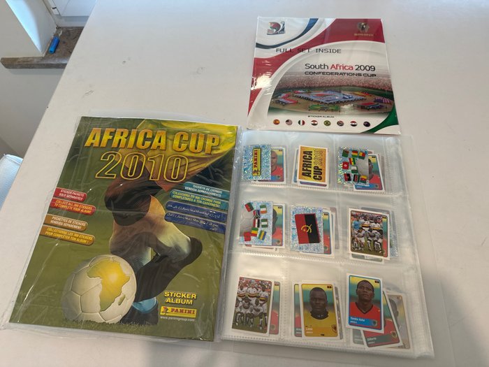 Panini - Confederations Cup 2009 and Africa Cup 2010 - 2 Empty album + complete loose sticker set