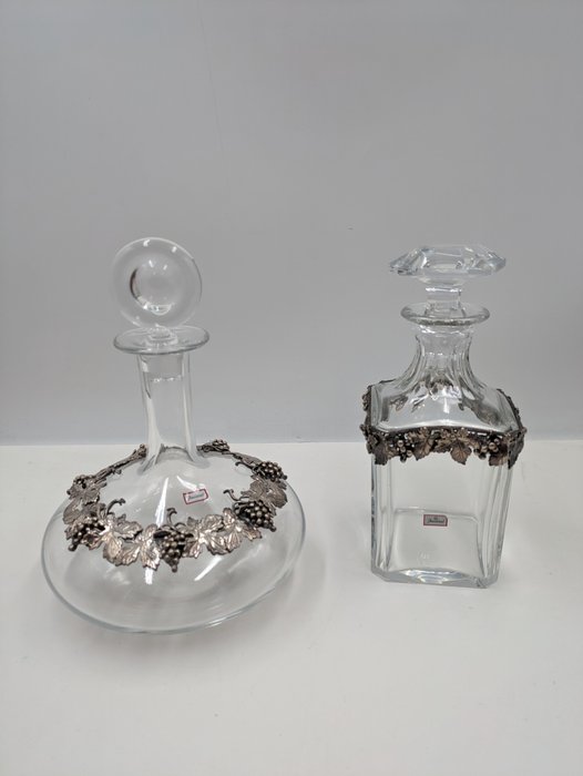 Baccarat - Flasche (2) - .800 Silber, Kristall