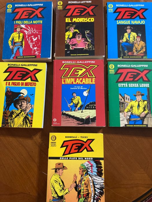 Tex - Oscar Mondadori - 7 Comic - Omtryck - 1993/1999