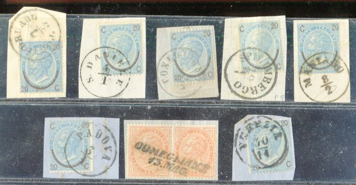 Italia 1863/1866 - Utilizarea timbrelor Italiei în Lombardia eliberată. - Sassone vari