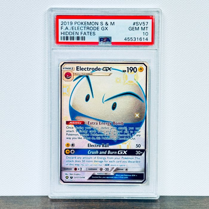 Pokémon - Electrode GX FA - Hidden Fates SV57/SV94 Graded card - Pokémon - PSA 10