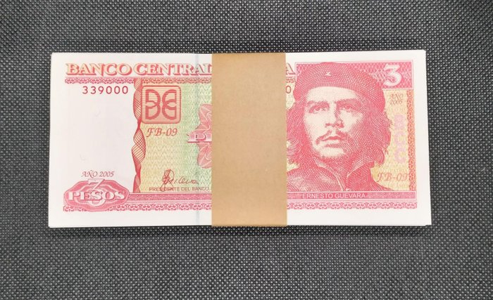 Cuba. - 100 x 3 Pesos 2005 - Pick 127b  (Fără preț de rezervă)