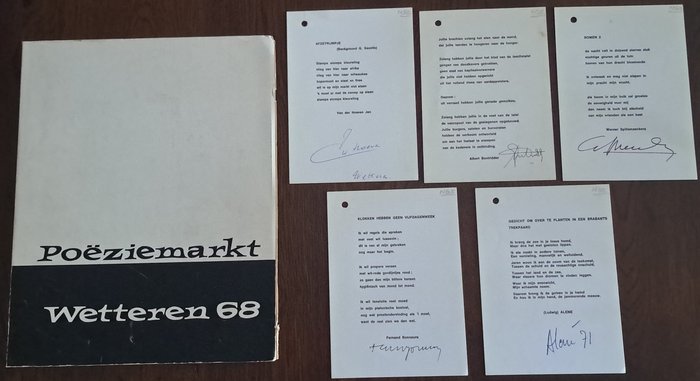 Herman Gorter, Jean Pierre Rawie, Hugo Claus, C.O. Jellema, Remco Campert en vele andeeren - Lot met 83 dichtbundels - 1897-2008