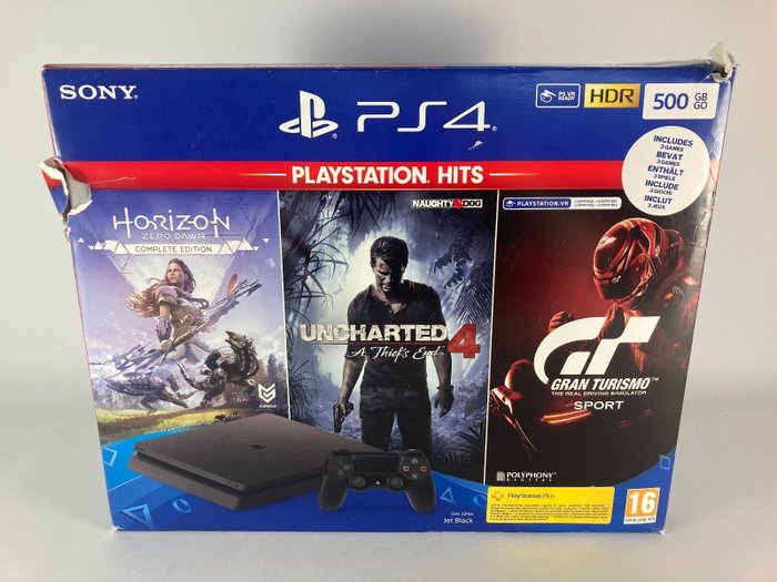 Sony - Playstation 4 Slim Console 500GB Playstation Hits Bundle - Video game console (1) - In original box