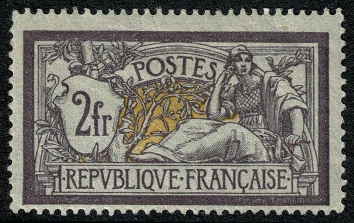 Frankreich 1900 - Typ Merson 2 Fr. Violett und gelb - Maury 122