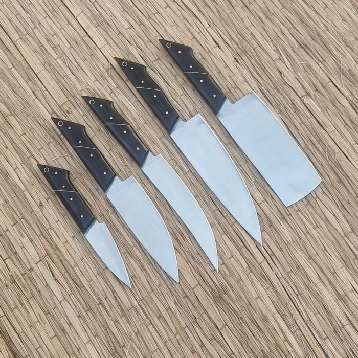 廚刀 - Chef's knife - 鋼（不銹鋼）, 黑色 g 10，優質不鏽鋼 - 日本