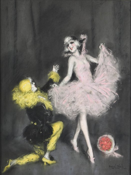 Marcel Bloch (1882-1966) - Pierot et ballerine