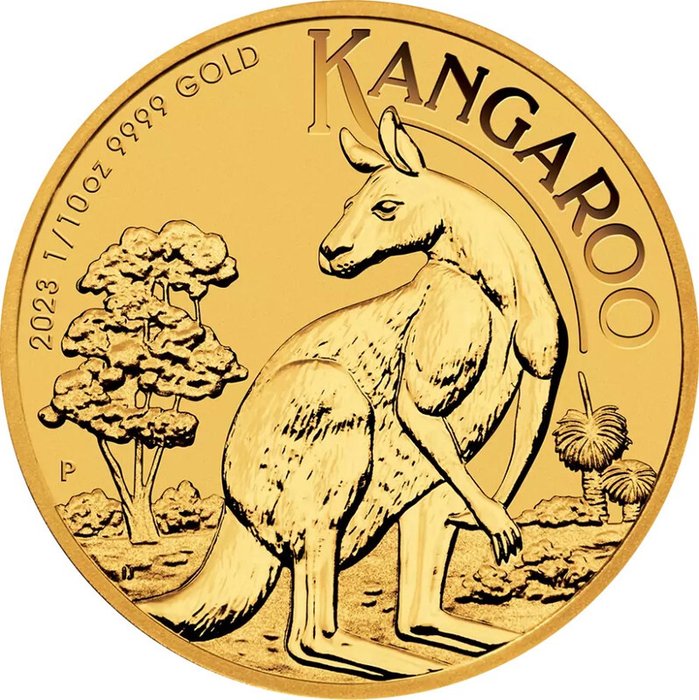澳大利亞. 15 Dollars 1/10 oz 2023 - Kangaroo