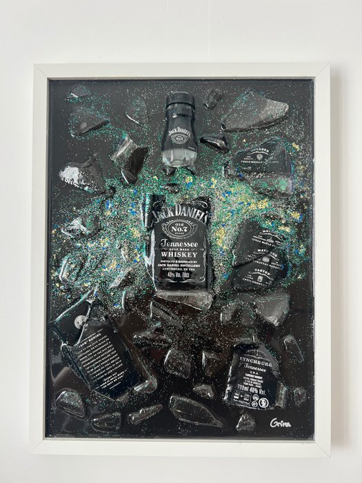 ORIMA Pop Art - THE BROKEN BOTTLE vs Whiskey « Jack Daniel’s »