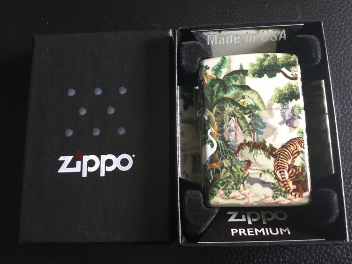 Zippo - Zippo 2023 Tijger in de jungle Premium 540 - Isqueiro - Aço