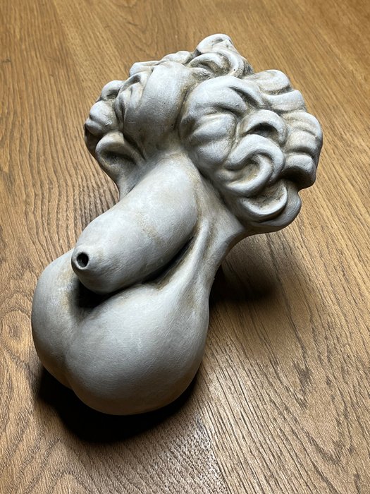 sculptuur, David's genitals, after Michelangelo, copy - 24 cm - Gips