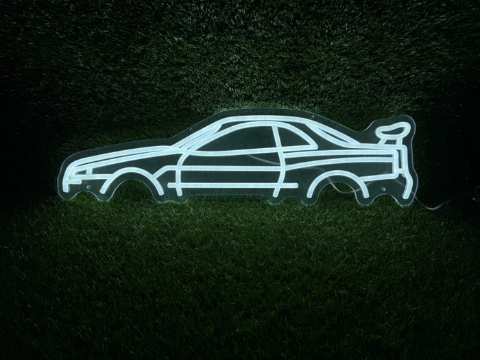 Cartel luminoso de neón - Nissan Skyline GT-R R34 - por magma_LAB