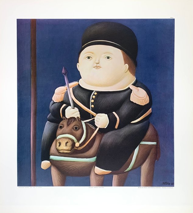 Fernando Botero (after) - St. Georg - Lichtdruck / Collotype - 55x50cm - 1970年代