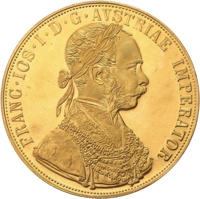 Ausztria. Franz Joseph I. Emperor of Austria (1850-1866). 4 Ducat 1915