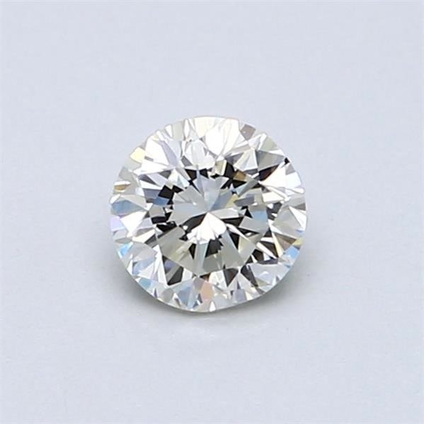 1 pcs 鑽石 - 0.51 ct - 圓形 - H(次於白色的有色鑽石) - VVS2
