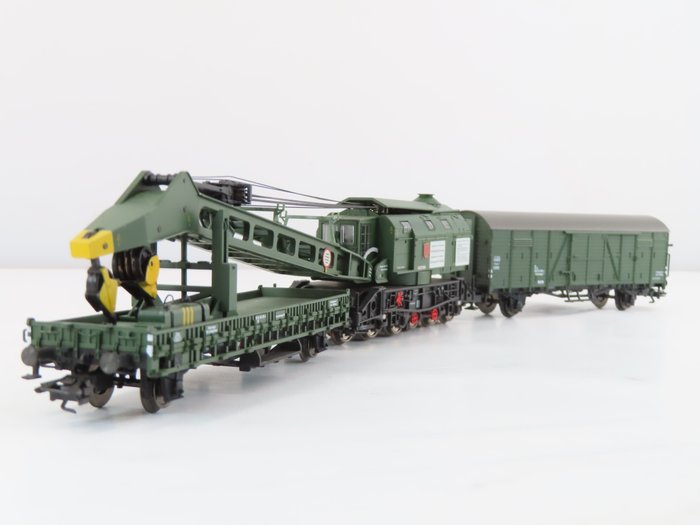 Märklin H0 - 49571 - 模型貨運火車 (1) - 058型蒸汽驅動起重機和全聲拖車 - DB