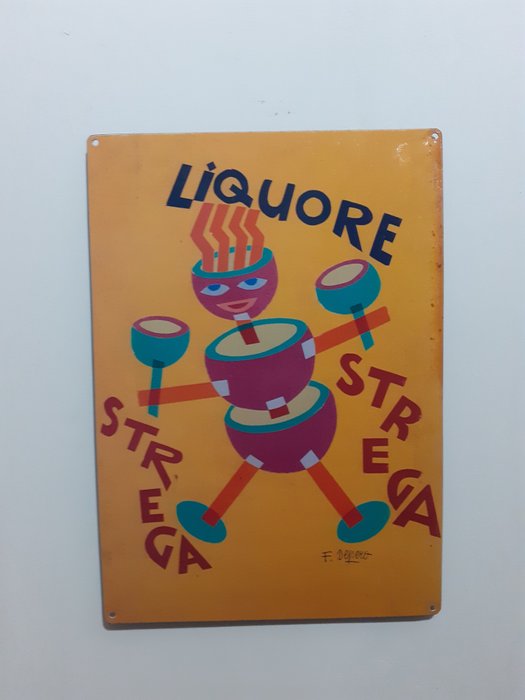 distilleria Alberti Benevento fortunato depero - 廣告牌 (1) - 鐵（鑄／鍛）