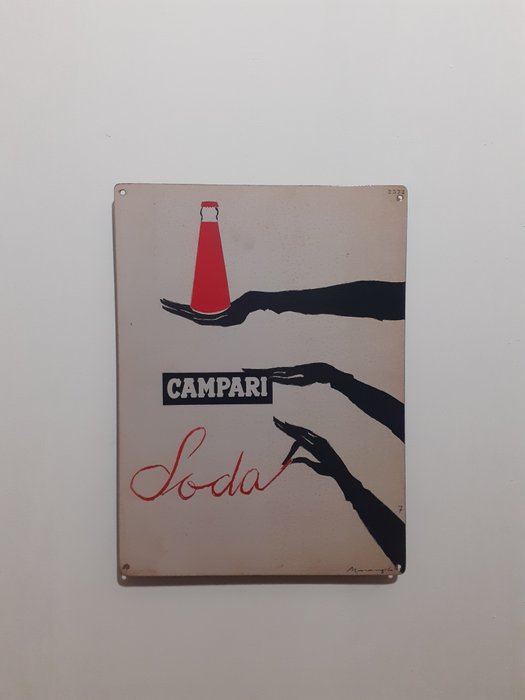 Davide Campari S.p.a Milano franz marangolo - Διαφημιστική πινακίδα (1) - Σίδερο (χυτό / σφυρήλατο)