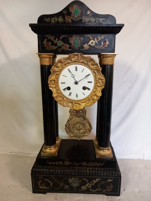Reloj pórtico - Napoleón III - Bronce dorado, Madera - 1850 - 1900
