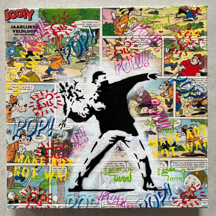 Koen Betjes (1992) - Banksy’s Flower Thrower x StreetArt