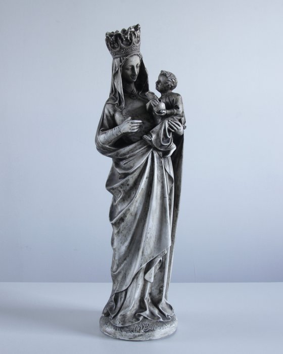 Figurine - Maria met Kind - Plâtre