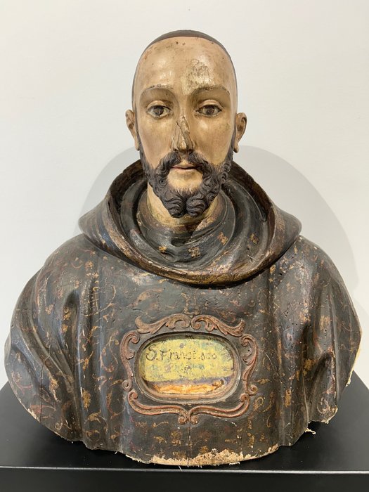 雕塑, Holy Jesuit Father Francisco de Borja (?) - 52 cm - 木