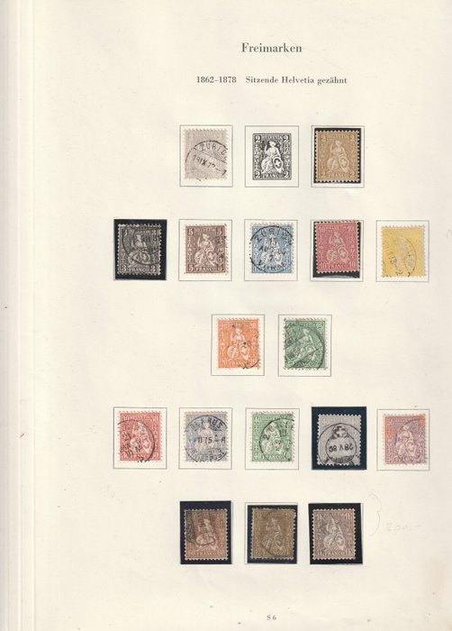 Elveția 1862/1960 - Colecție avansată