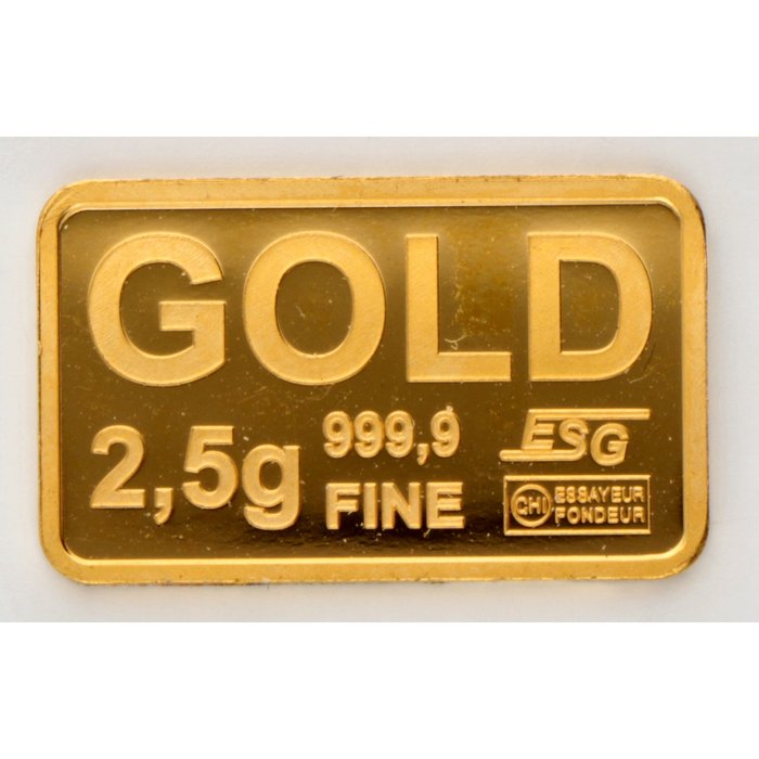 2,5 grams - Χρυσός .999 - Valcambi  (χωρίς τιμή ασφαλείας)