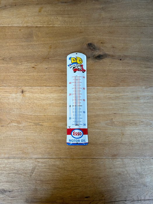 Esso reclame thermometer - 琺瑯標誌牌 (1) - 瑪瑙