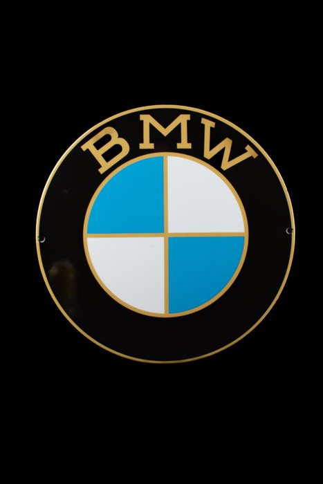 Emailleschild (1) - BMW-Mod. 1923-1953; handgefertigt; Qualität - BMW - Emaille