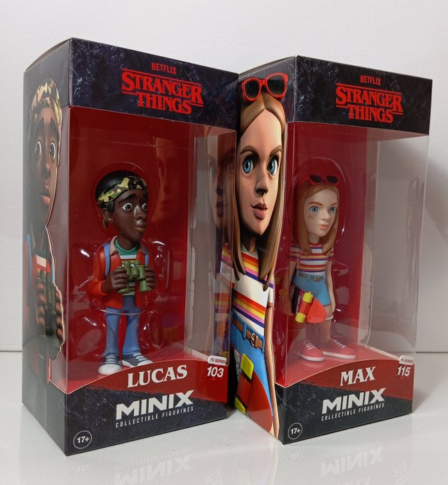 MINIX - Figure - MINIX collectible figurines from "Stranger Things" with Lucas and Max -  (2) - Vinyle