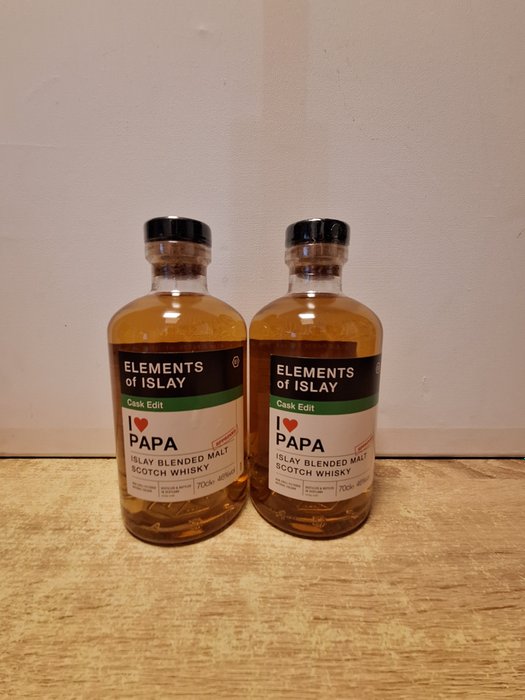 Elements of Islay - I Love Papa - Elixir Distillers  - 70cl - 2 garrafas