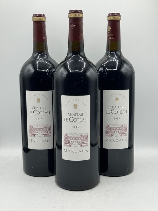 2015 Chateau le Coteau Margaux - Margaux - 3 Magnumflasche (1,5 L)