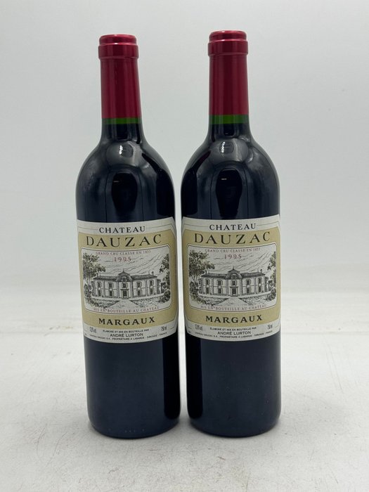 1995 Chateau Dauzac - Margaux 5ème Grand Cru Classé - 2 Bottles (0.75L)