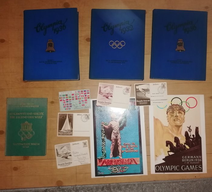 收集 1932 年和 1936 年奥运会 12 部分 - 明信片 (14) - 1932-1936