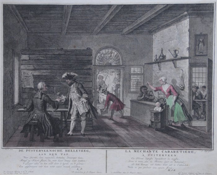 Pieter Tanjé, naar Cornelis Troost (XVIII) - De Puiterveense helleveeg achter de tap