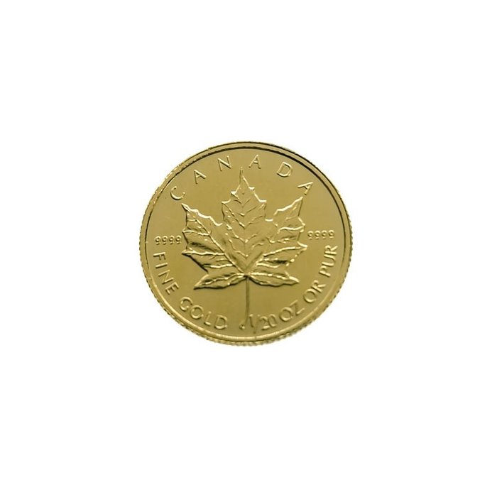Canadá. 1 Dollar 1995 Maple Leaf, 1/20 Oz (.999)  (Sin Precio de Reserva)