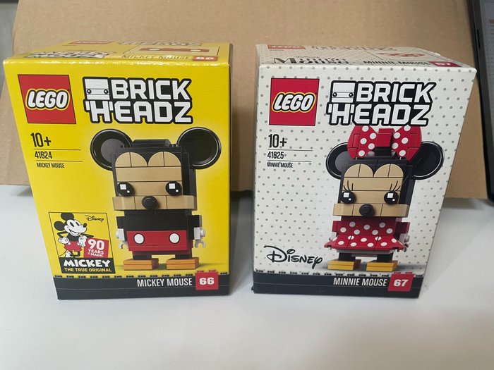 Lego - BrickHeadz 41624 + 41625 (Mickey Mouse + Minnie Mouse) Neufs scellés, new sealed / Rare dans cet