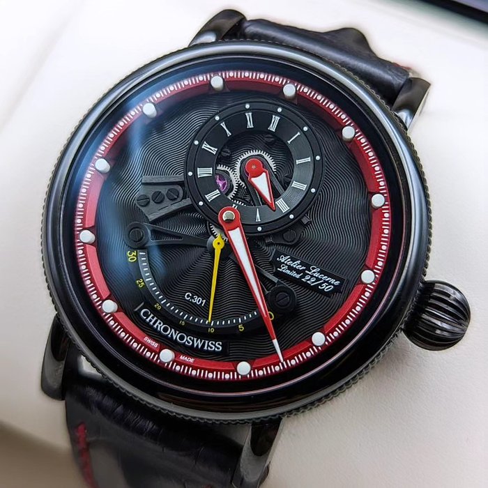Chronoswiss - Open Gear Resec Red Circle - CH-6925-BKRE - Mænd - 2011-nu