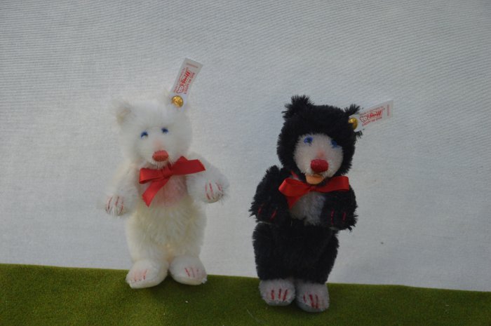 Steiff - Urso de peluche Little Whitey and Little Blackey - 1990-2000 - Alemanha