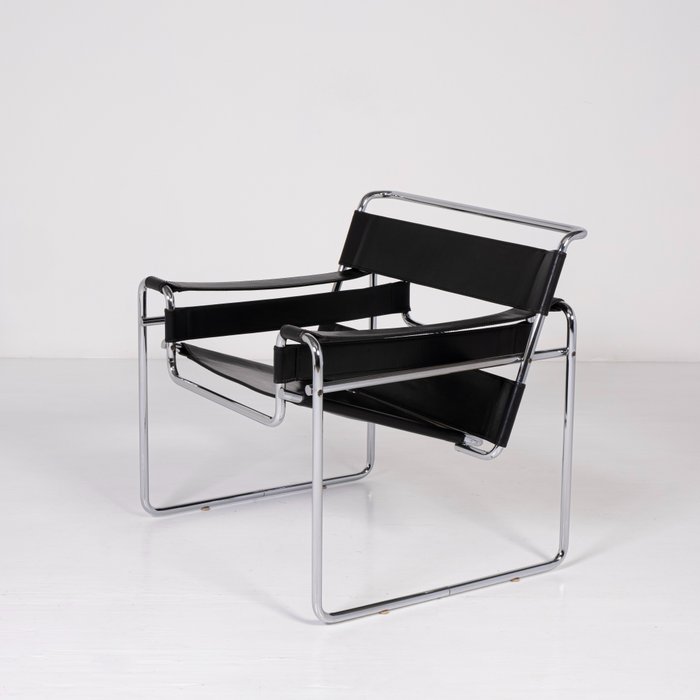 Gavina - Marcel Breuer - 扶手椅 - Wassily Chair - 皮革, 鋼