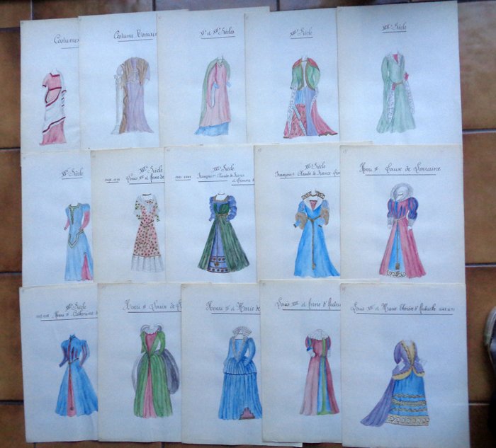 Thematische Sammlung - Modezeichnungen und Drucke. Anno 1884-1926