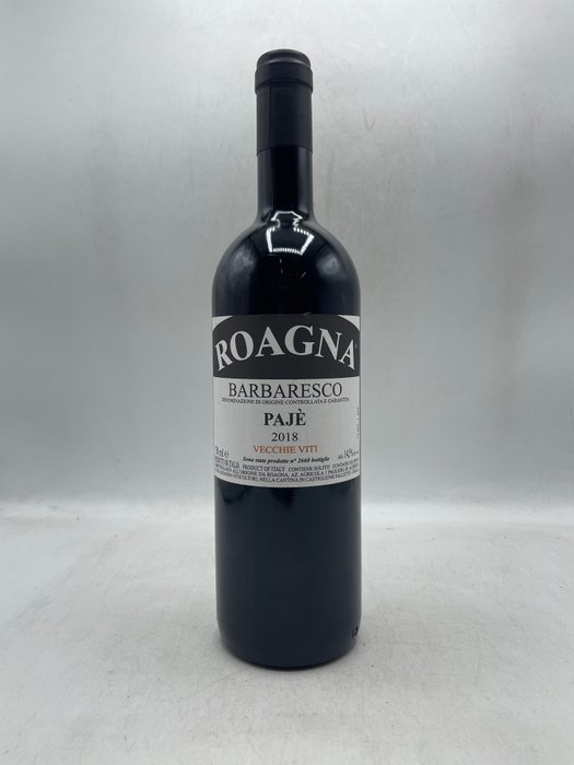 2018 Roagna Pajè Vecchie Viti - 芭芭萊斯科 DOCG - 1 Bottle (0.75L)