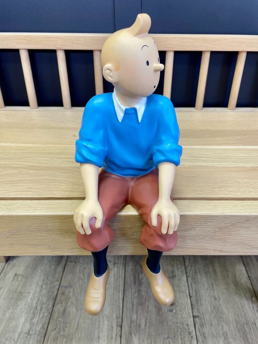 Statuette Leblon Delienne - Réf. 45 - Tintin assis - Tintin - 1