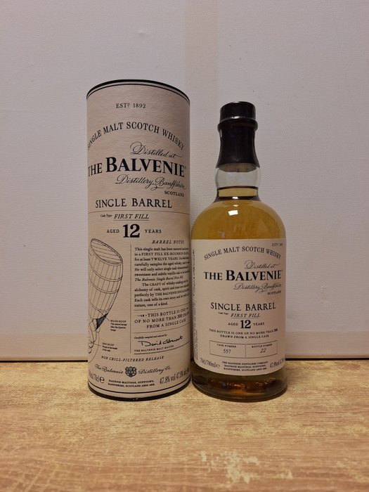 Balvenie 12 years old - Single Barrel no. 557 - Original bottling  - 70 cl
