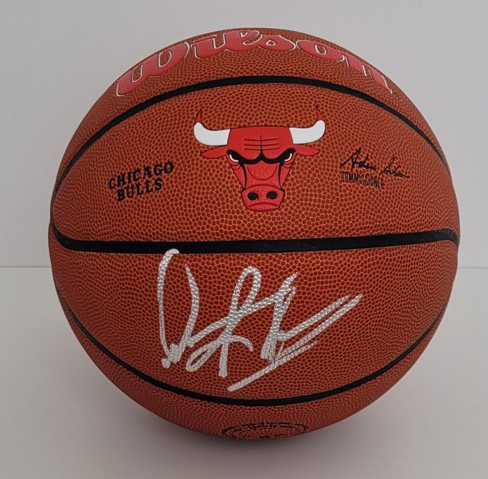 Chicago Bulls - Dennis Rodman Basketball - ball, Handtekening met Beckett COA 