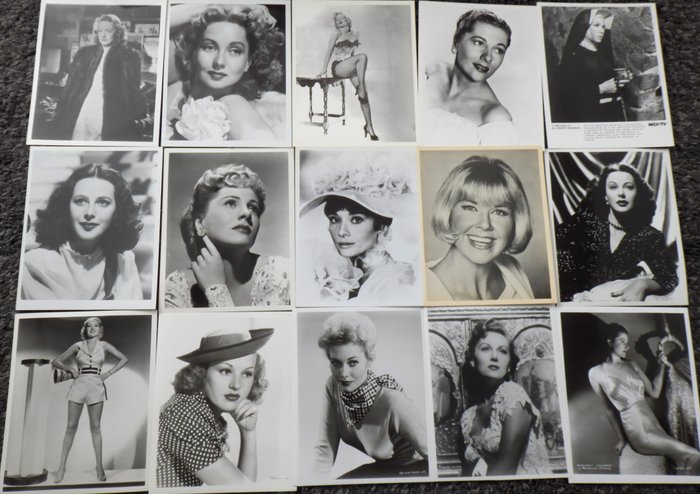 Marilyn monroe, Kim Novak, Rhonda Fleming, Bette Davis, Doris Day and Others - 15 Movie Stills of Famous Female Actors